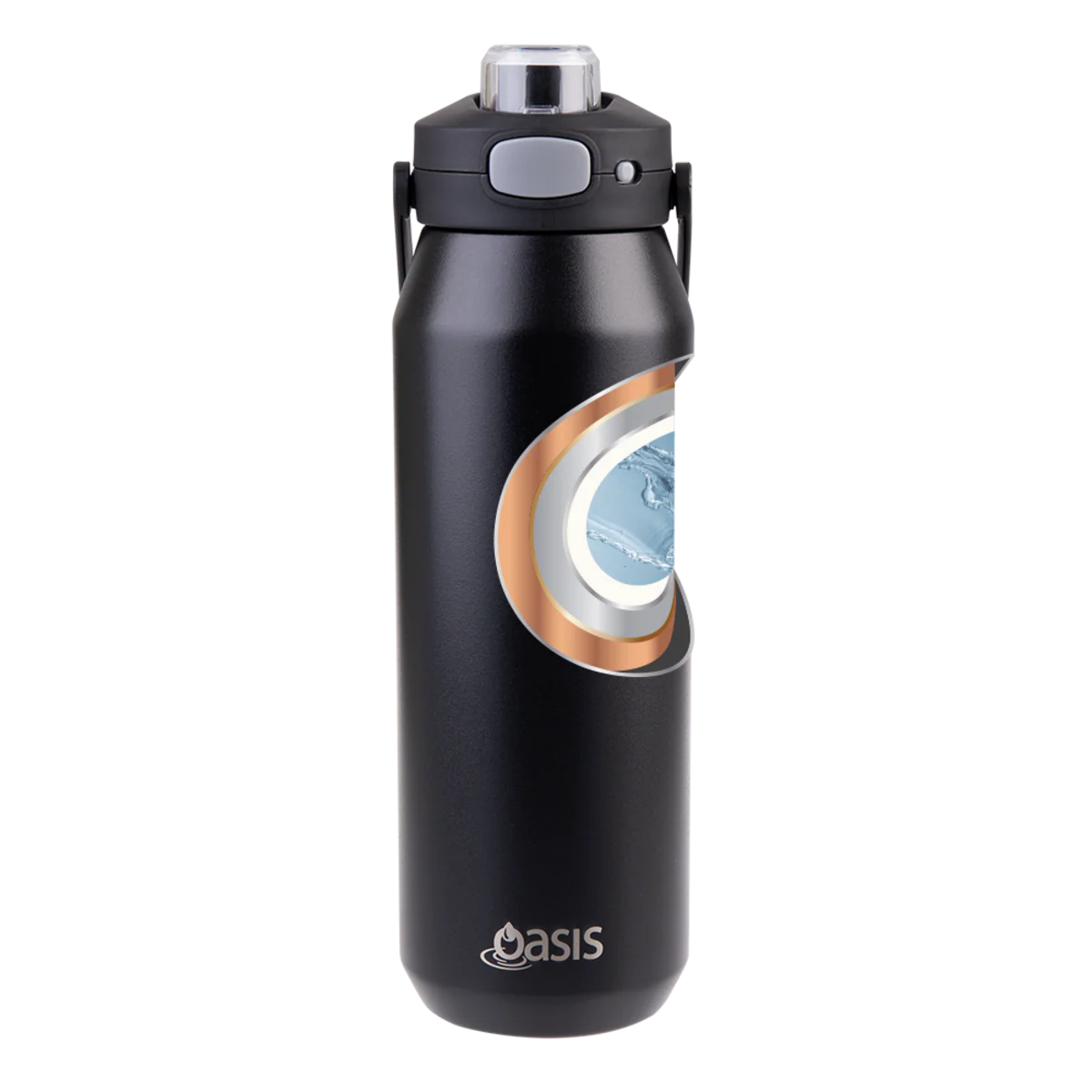 Oasis Capri Ceramic Lined Stainless Steel Triple Wall Insulated Drink Bottle 1 Litre Black - Image 15