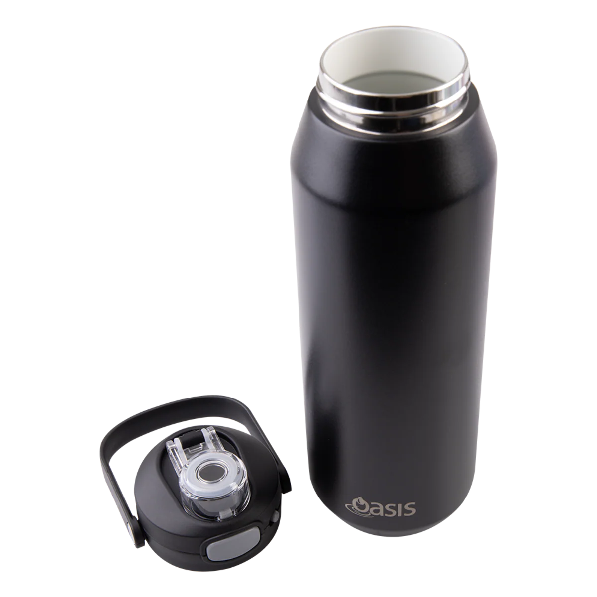 Oasis Capri Ceramic Lined Stainless Steel Triple Wall Insulated Drink Bottle 1 Litre Black - Image 8