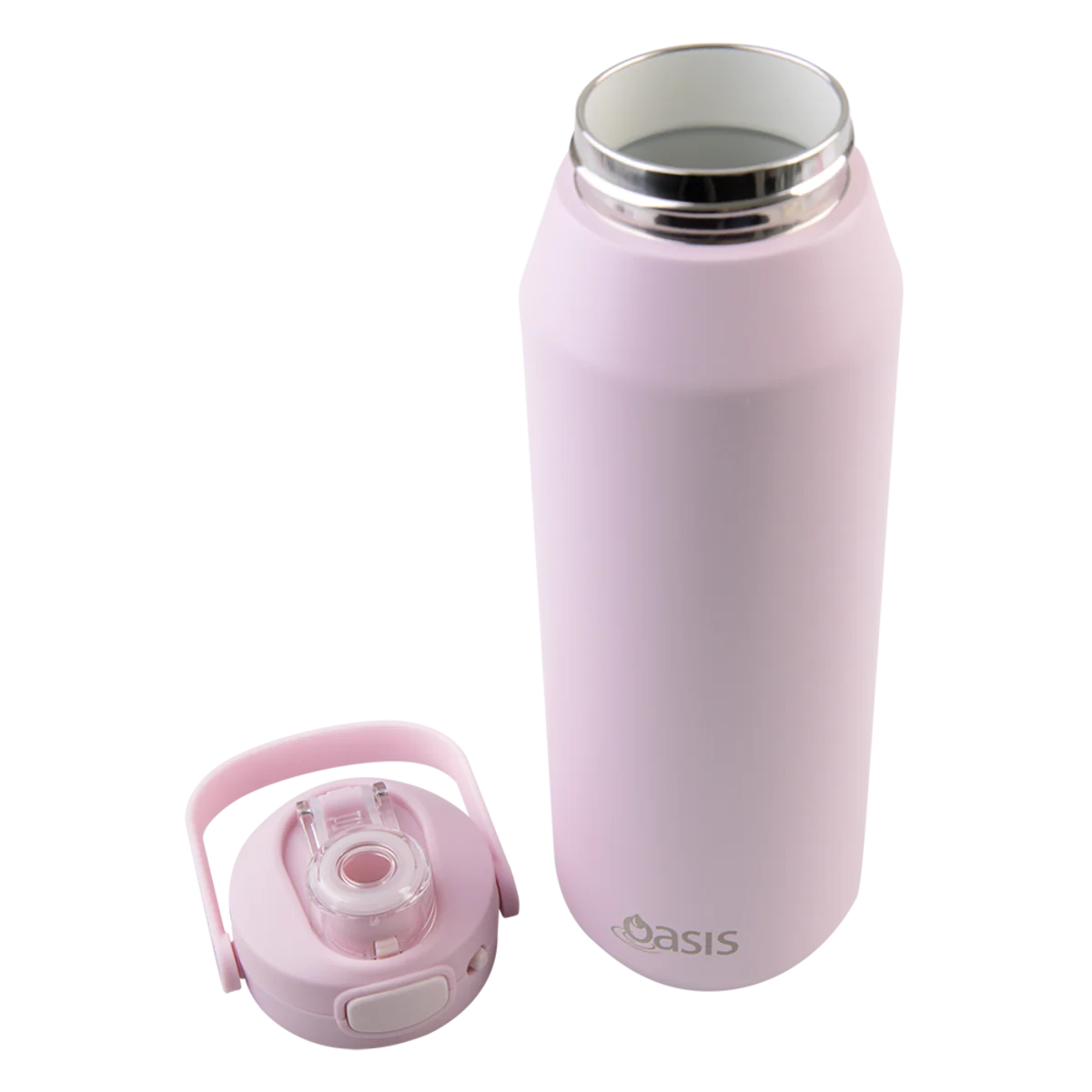 Oasis Capri Ceramic Lined Stainless Steel Triple Wall Insulated Drink Bottle 1 Litre Pink Lemonade - Image 8