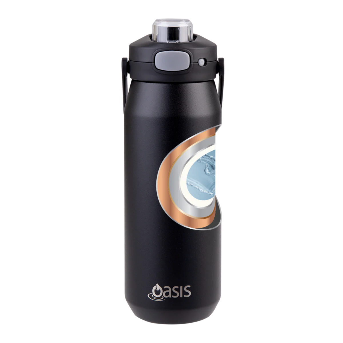 Oasis Capri Ceramic Lined Stainless Steel Triple Wall Insulated Drink Bottle 750ml Black - Image 15