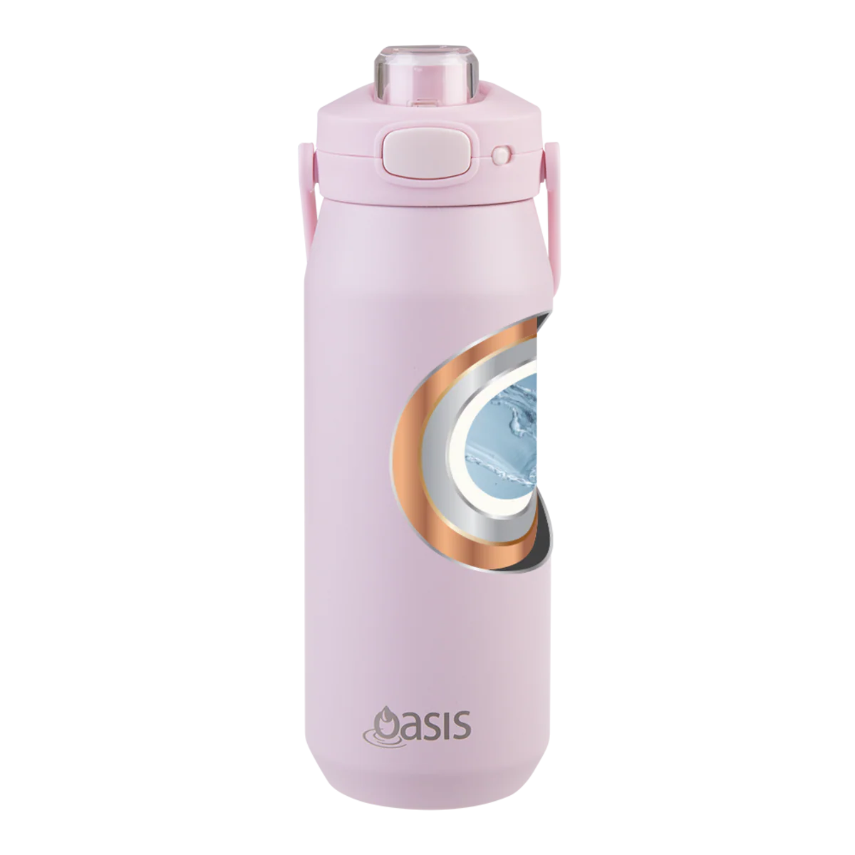 Oasis Capri Ceramic Lined Stainless Steel Triple Wall Insulated Drink Bottle 750ml Pink Lemonade - Image 15