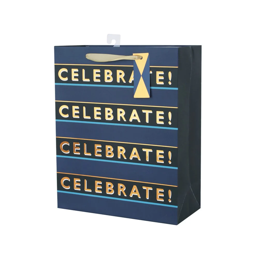 CELEBRATE GIFT BAG LGE 26+X32X12CM