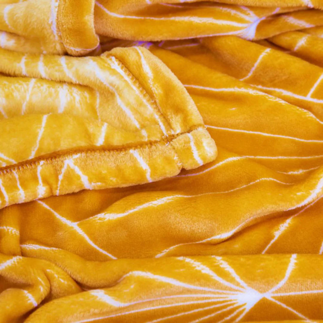 Celeste Throw 130x160cm Mustard - Image 3
