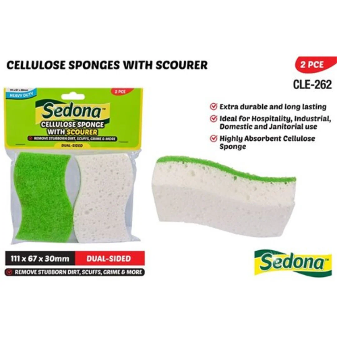 Cellulose Sponge withScourer