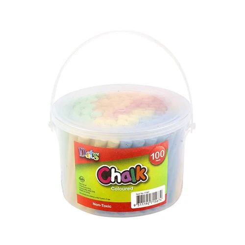 Chalk Coloured 100pk in Bucket