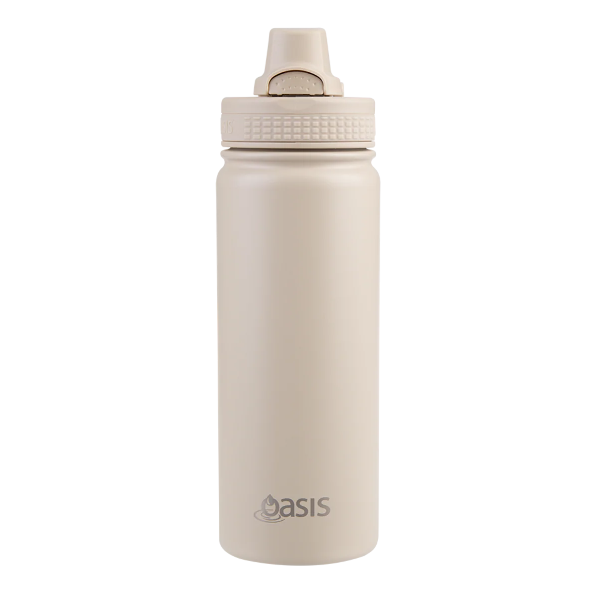 Oasis Challenger Stainless Steel Double Wall Insulated Drink Bottle Quick Release lid 550ml Oat