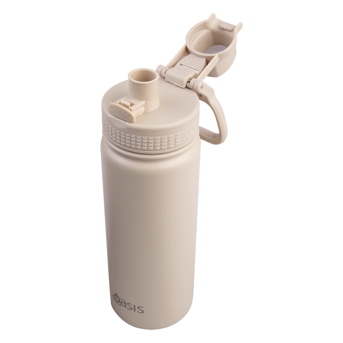 Oasis Challenger Stainless Steel Double Wall Insulated Drink Bottle Quick Release lid 550ml Oat - Image 3