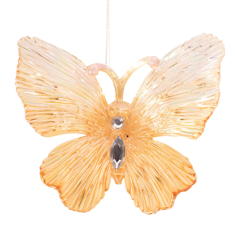 Champagne Ombre Finish Acrylic Butterfly Tree Ornament 11x9.5cm - Image 2