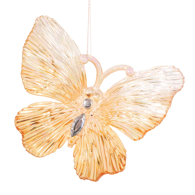 Champagne Ombre Finish Acrylic Butterfly Tree Ornament 11x9.5cm - Image 3
