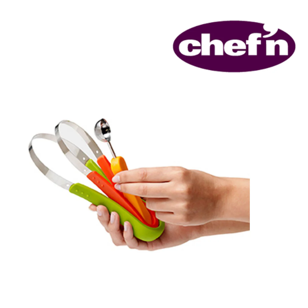 Chefn Scoop Troop Melon Baller and Fruit Set of 3 21.5cm - Image 2