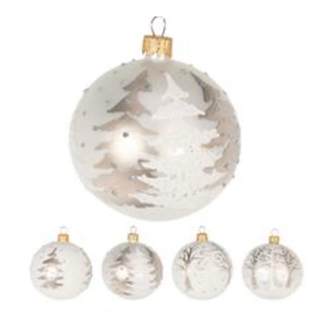 Christmas Bauble Trees 100Mm 4 Assorted Clear