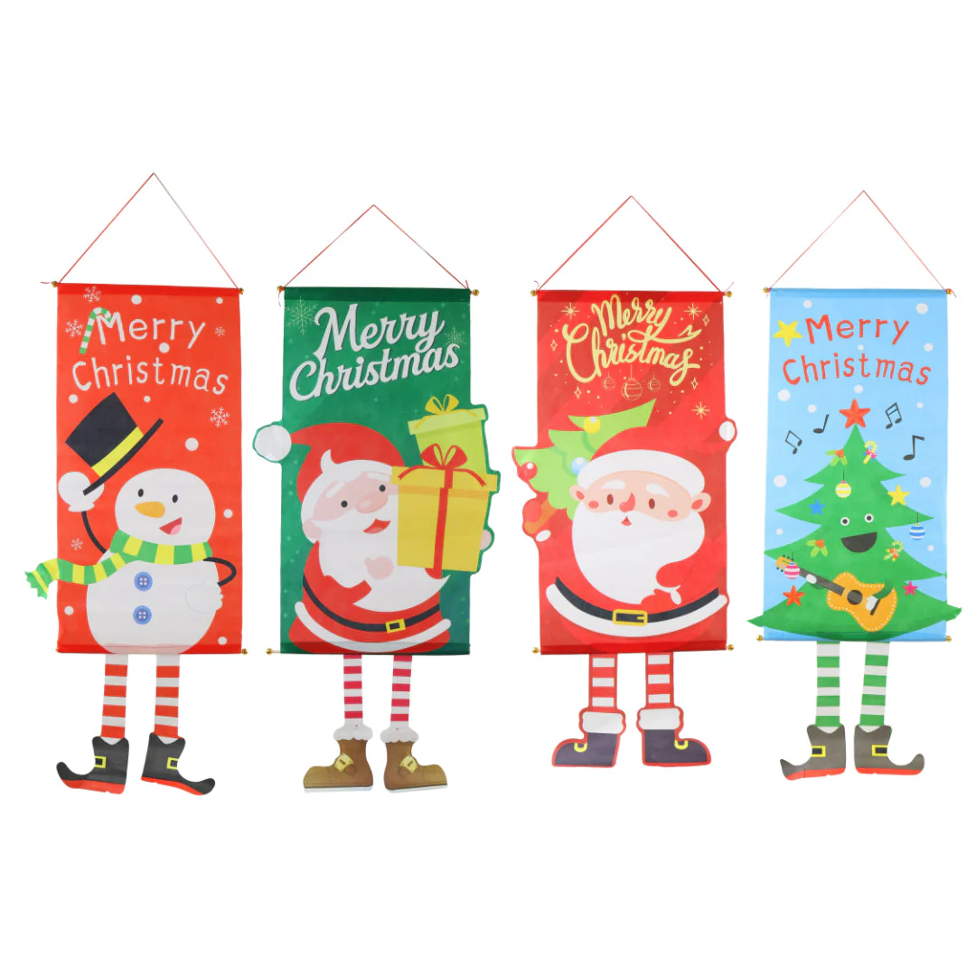 Christmas Banner with Legs Printed 110cm Assorted