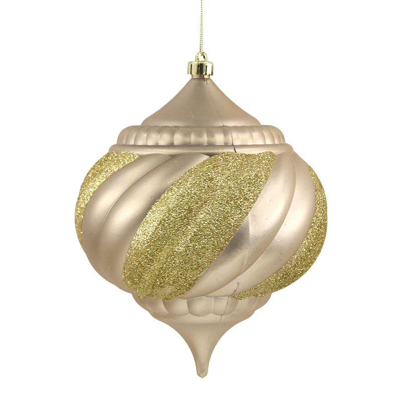 Christmas Bauble 15x19cm Champagne