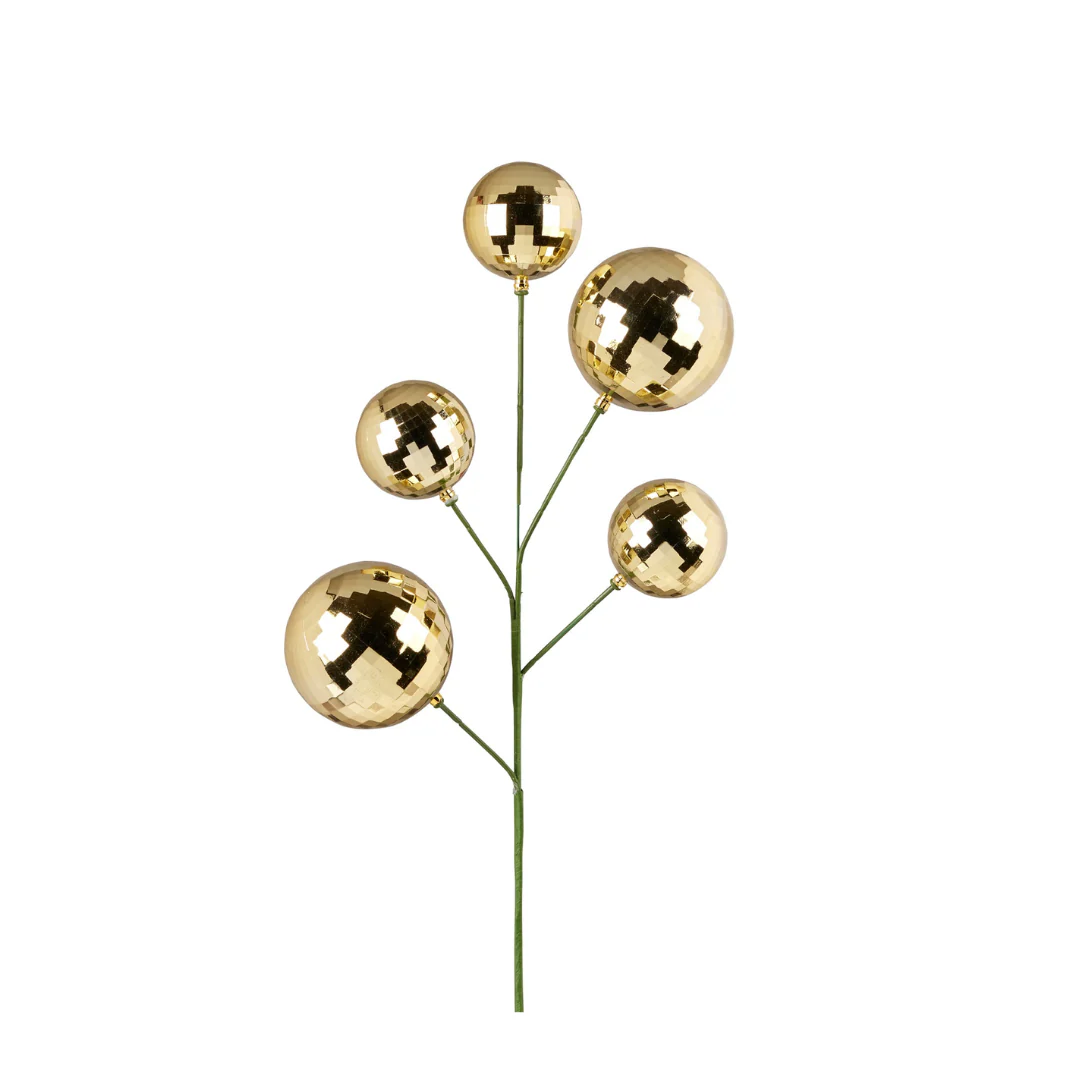 Christmas Bauble Pick Gold Mirrored 56cm - Image 2