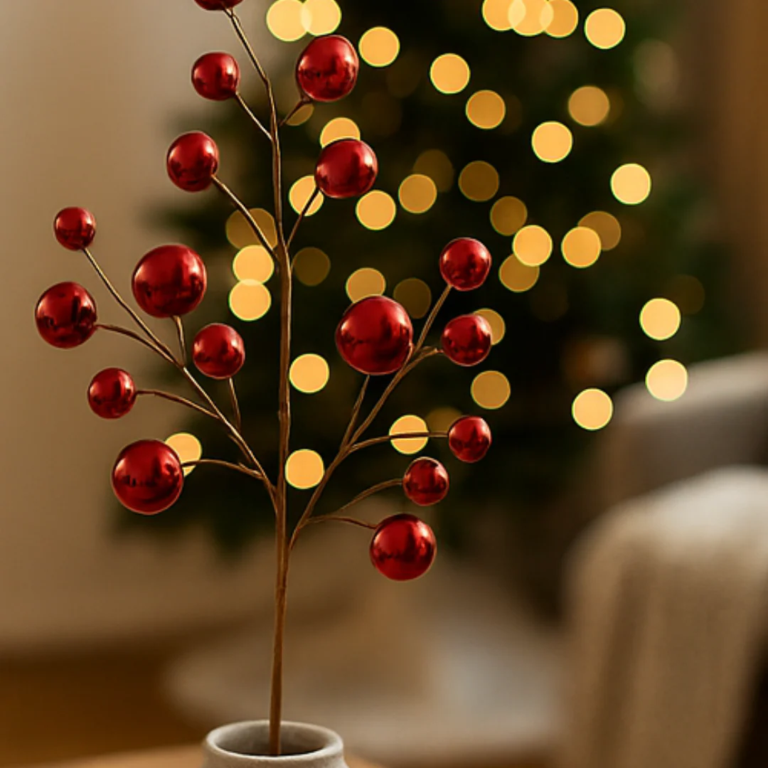 Christmas Bauble Pick- Red 46cm