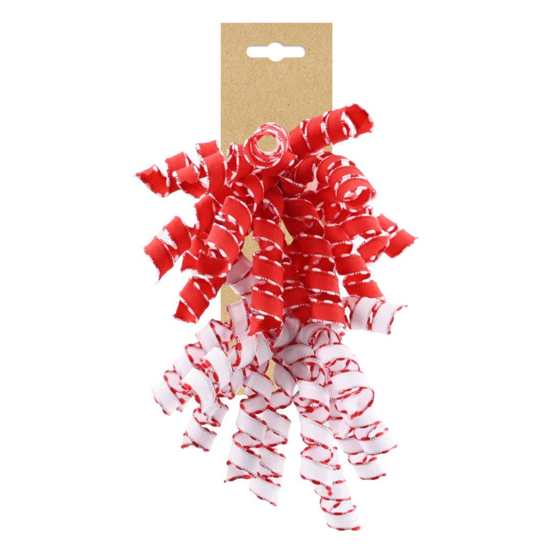 Christmas Curly Gift Bows 2pk Assorted - Image 3