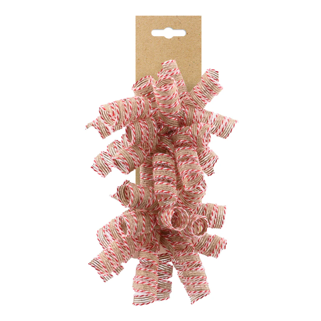 Christmas Curly Gift Bows 2pk Assorted - Image 4