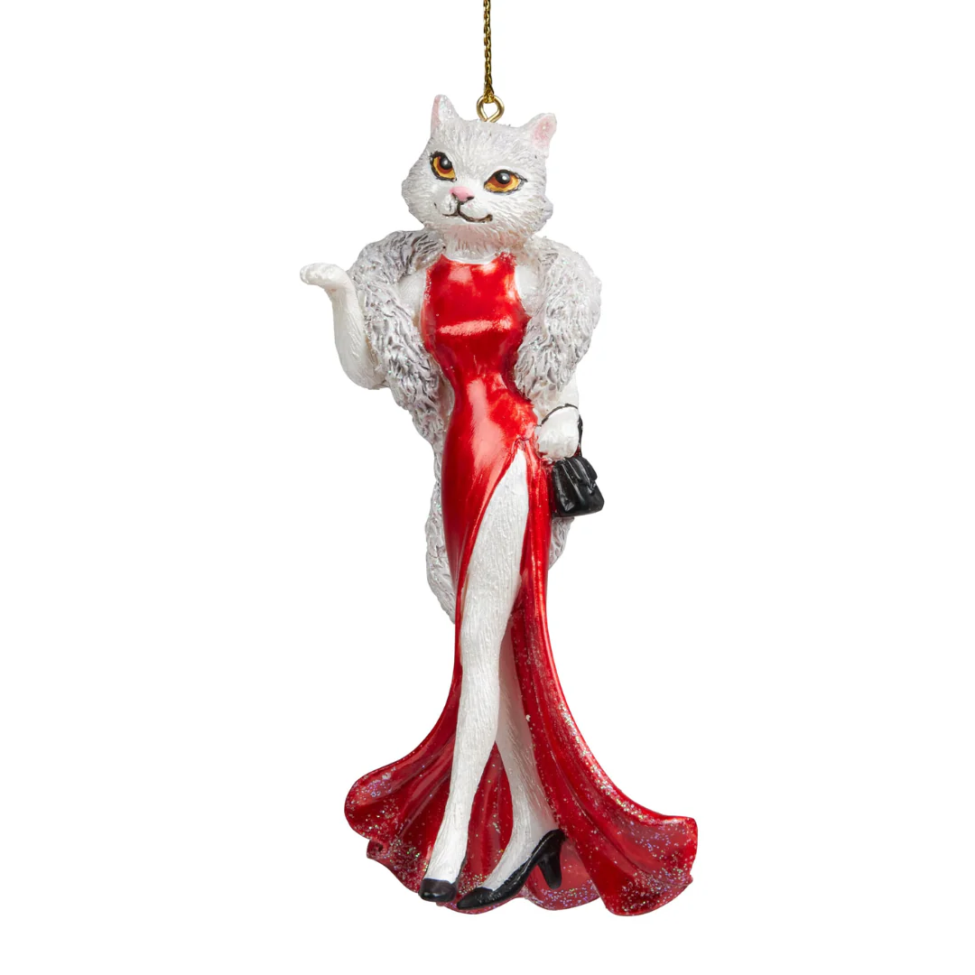 Christmas Decoration Mrs. Cat 11cm - Image 2