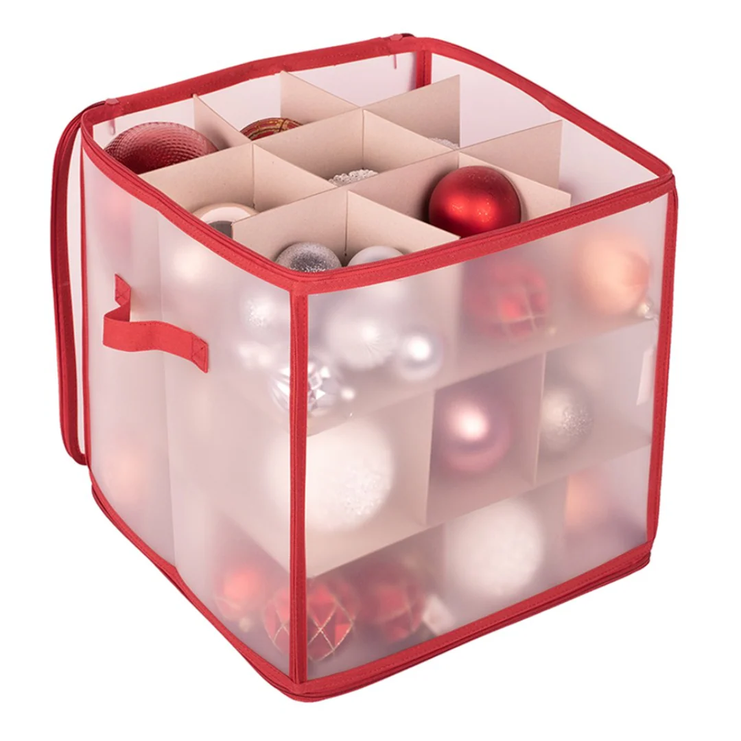 CHRISTMAS DECORATION STORAGE BAG W/DIVIDERS PP MATERIAL 38X38X38CM - Image 2