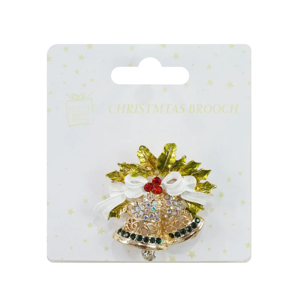 Christmas Diamante Brooch 6 Asstd - Image 3