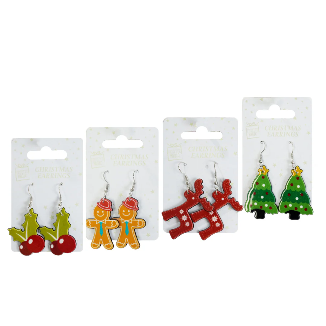 Christmas Earrings 4 Asstd