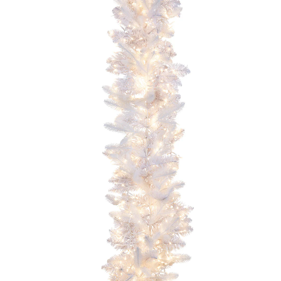 Christmas Garland White Cluster 180cm - Image 2