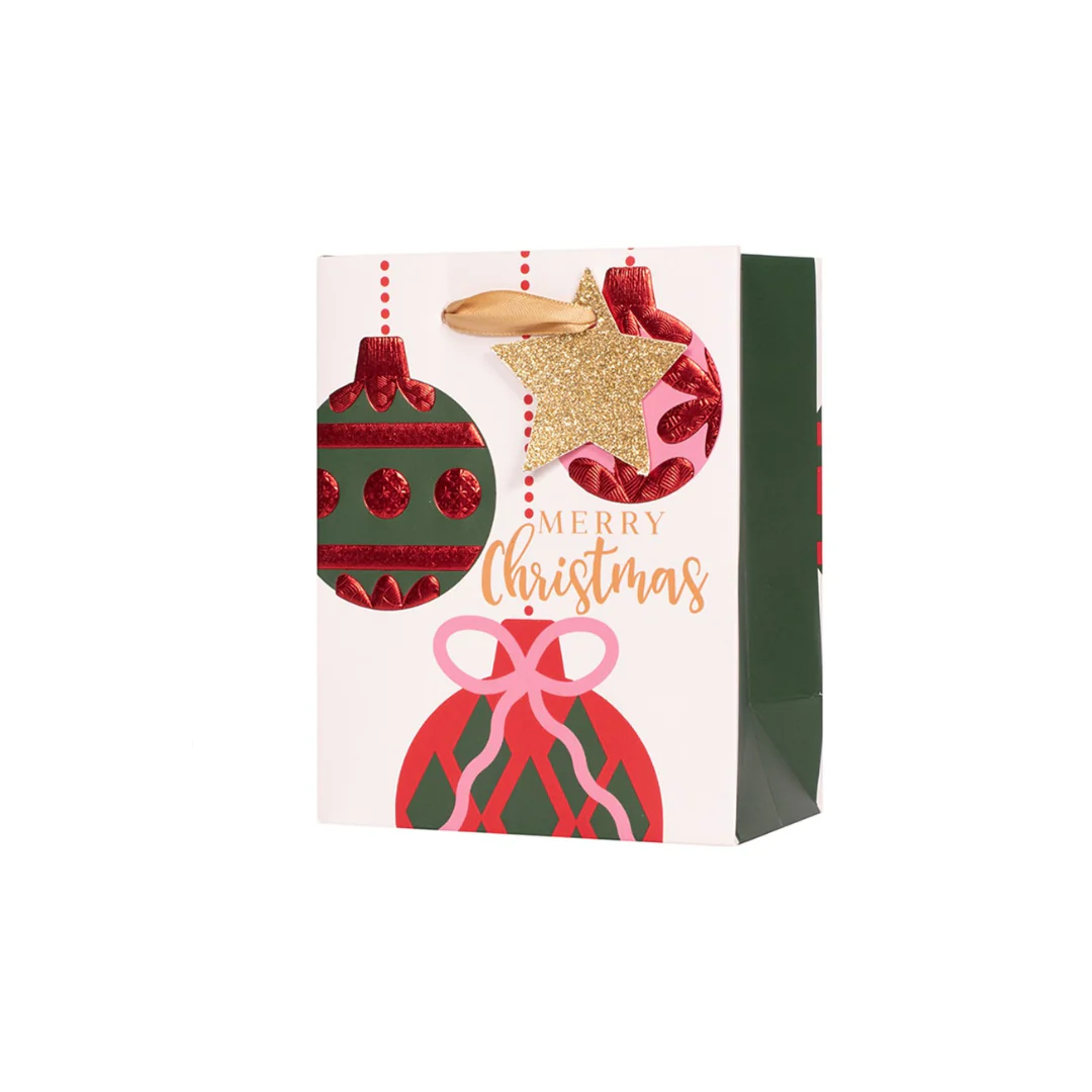 Christmas Gift Bag Bauble Small 11.1x13.7x6.2cm - Image 2