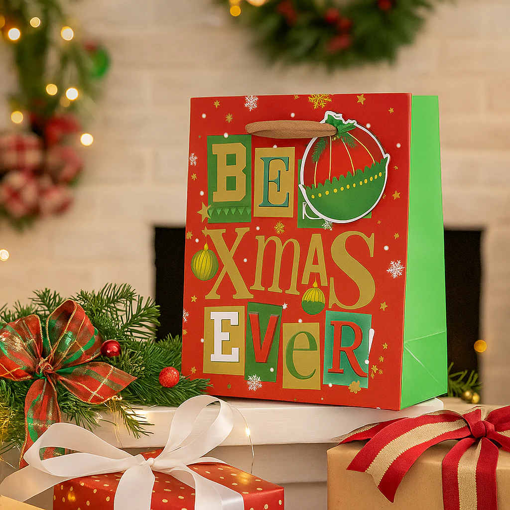 Christmas Gift Bag Best Christmas Ever Small 11.1x13.7x6.2cm 2pk