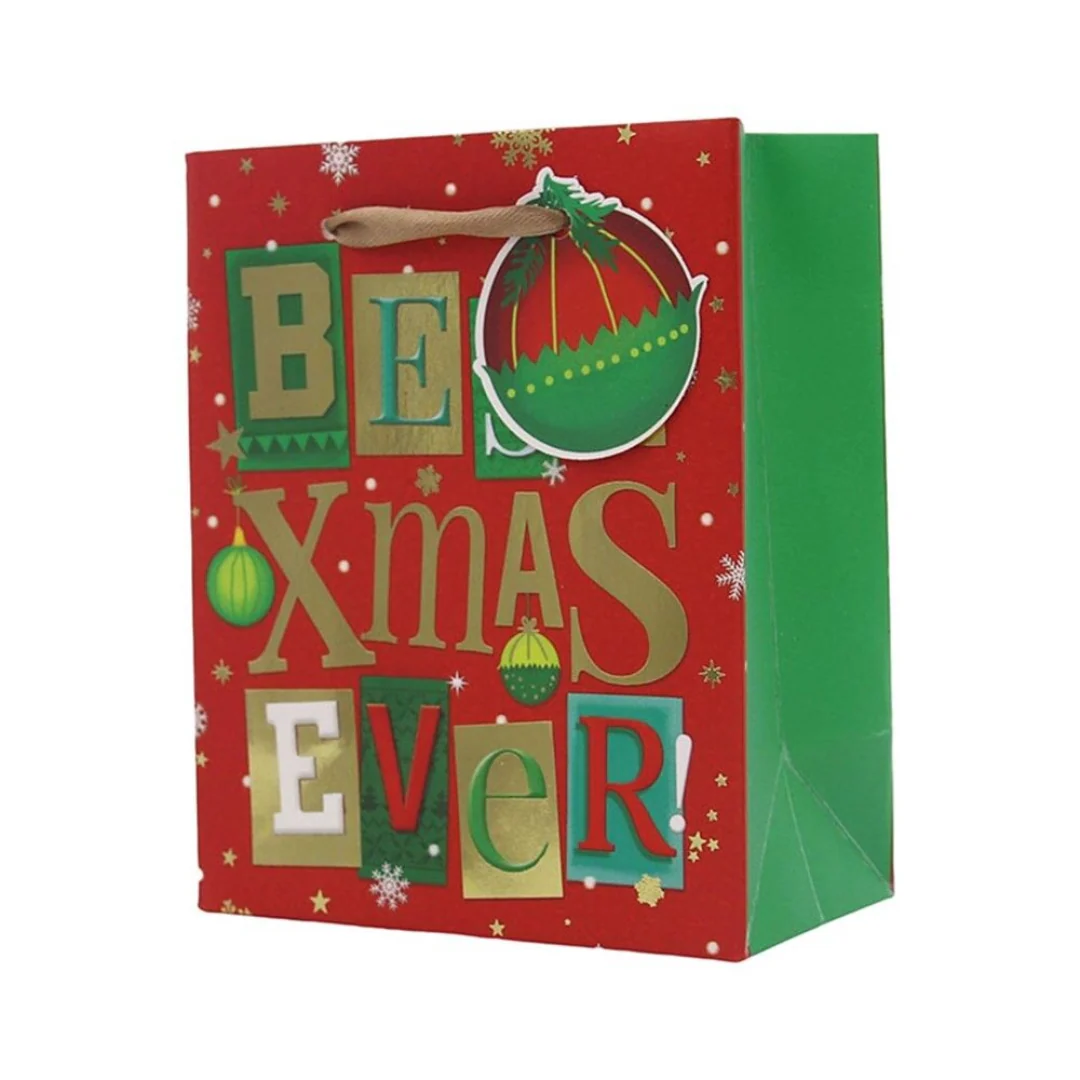 Christmas Gift Bag Best Christmas Ever Small 11.1x13.7x6.2cm 2pk - Image 2