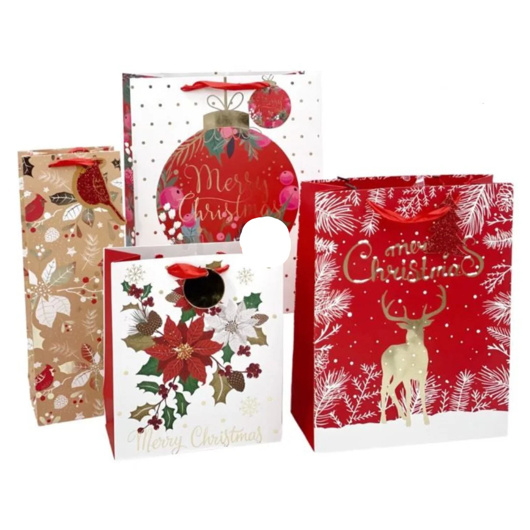 Christmas Gift Bag Charming Foil Xl Asst.