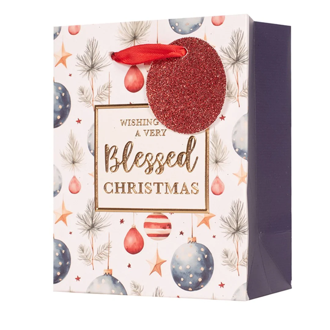 Christmas Gift Bag Embossed XLarge 33x45.7x10cm - Image 2