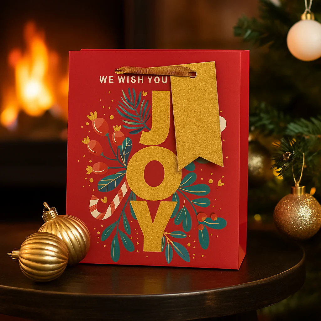 Christmas Gift Bag Joy Medium 17.8x22x9.8cm