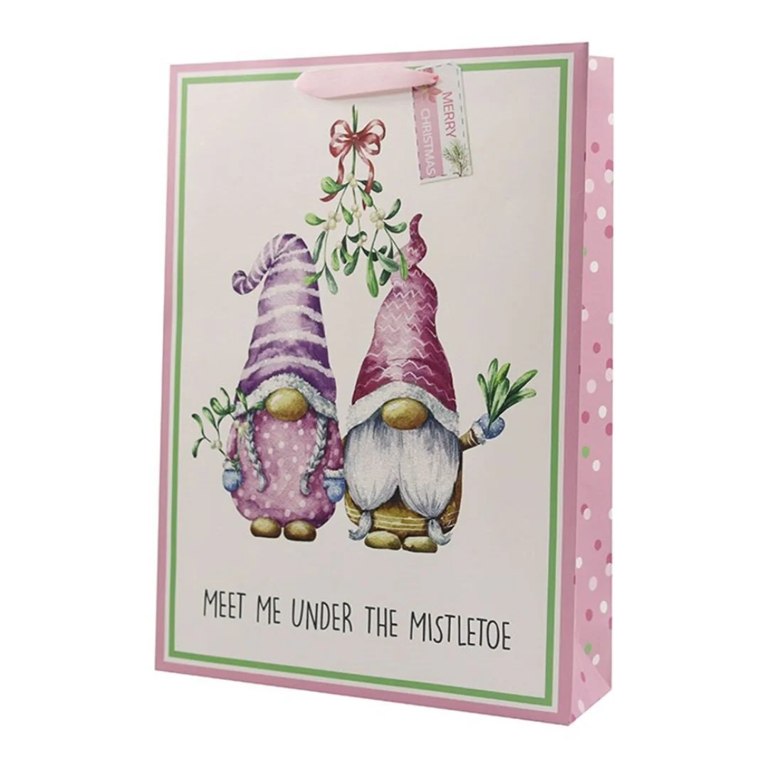 Christmas Gift Bag Meet Me Under The Mistletoe XLarge 33x45.7x10.2cm - Image 2