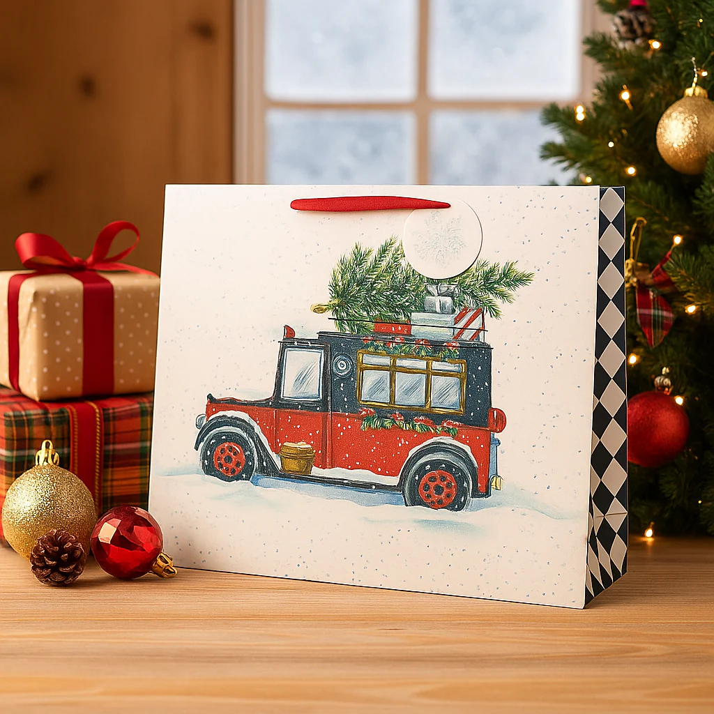 Nantucket Vintage Car Horizontal Gift Bag xlrg 51x15xh40cm