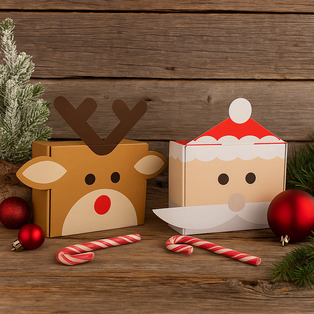 Christmas Gift Box Foldable Character Assorted