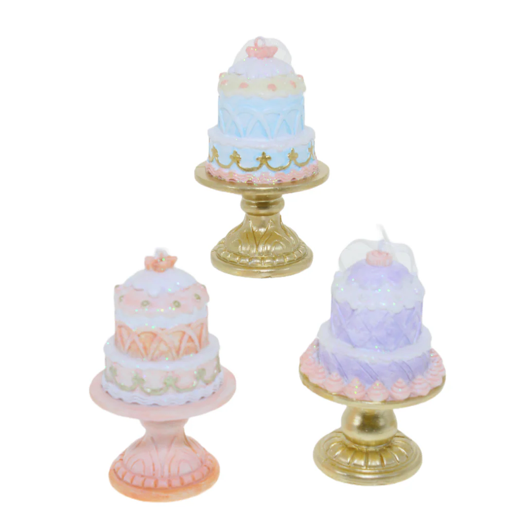 Christmas Hanging Decoration 2 Tier Cake 5.5x5.5x9.5cm Assorted