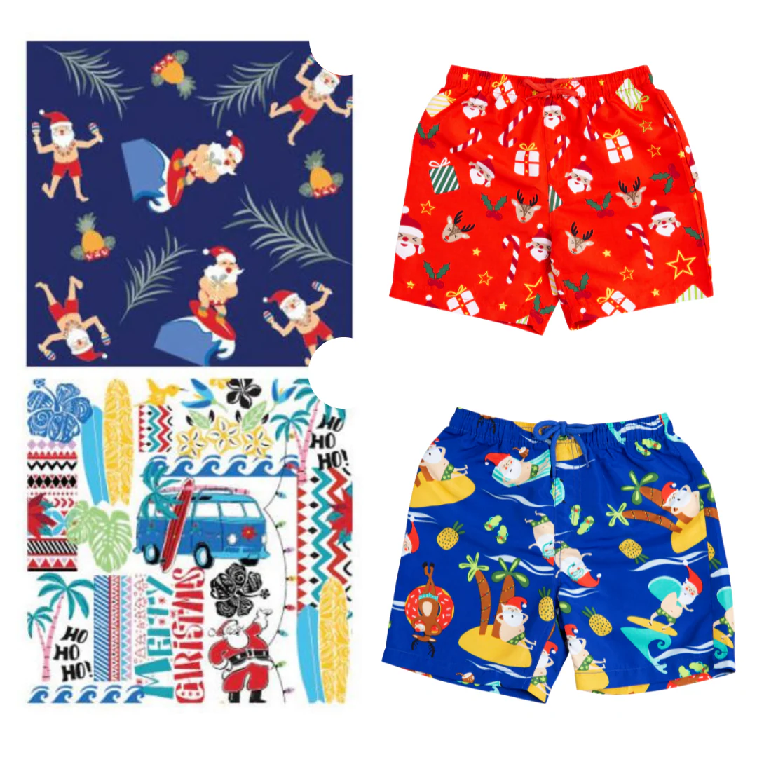 Christmas Hawaiian Boardies Boys Assorted
