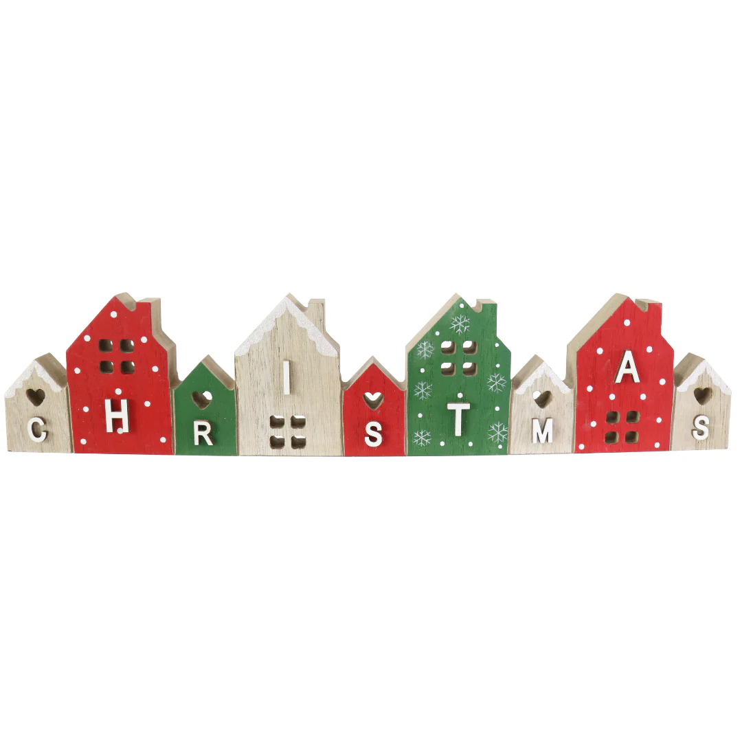 Christmas House Table Block 39cm