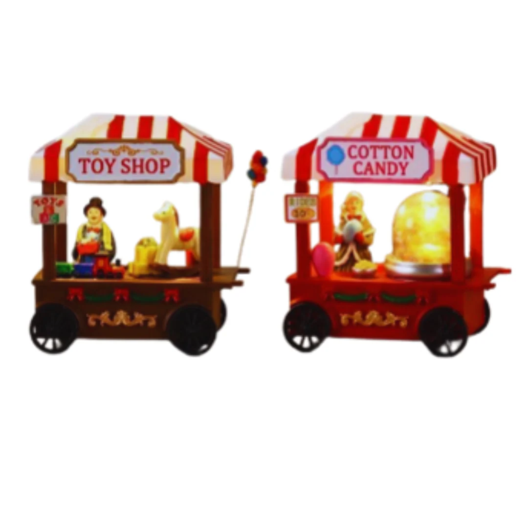Christmas LED Toy Shop With Turning Function Cotton Candy 13x7.5x13cm Assorted - Image 2
