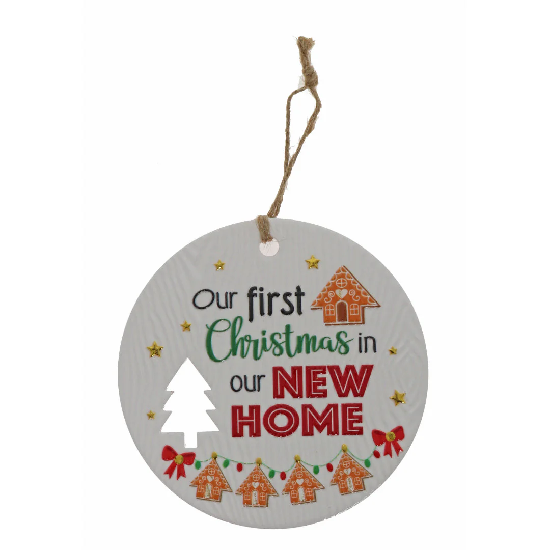 CHRISTMAS PLAQUE OUR FIRST IN NEW HOME