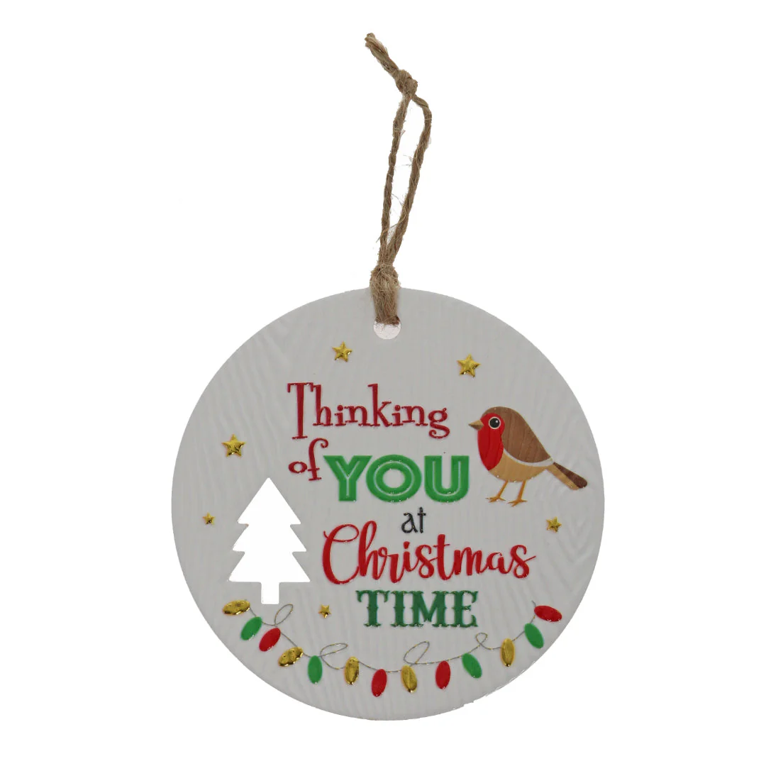 CHRISTMAS PLAQUE THINKING OF YOU