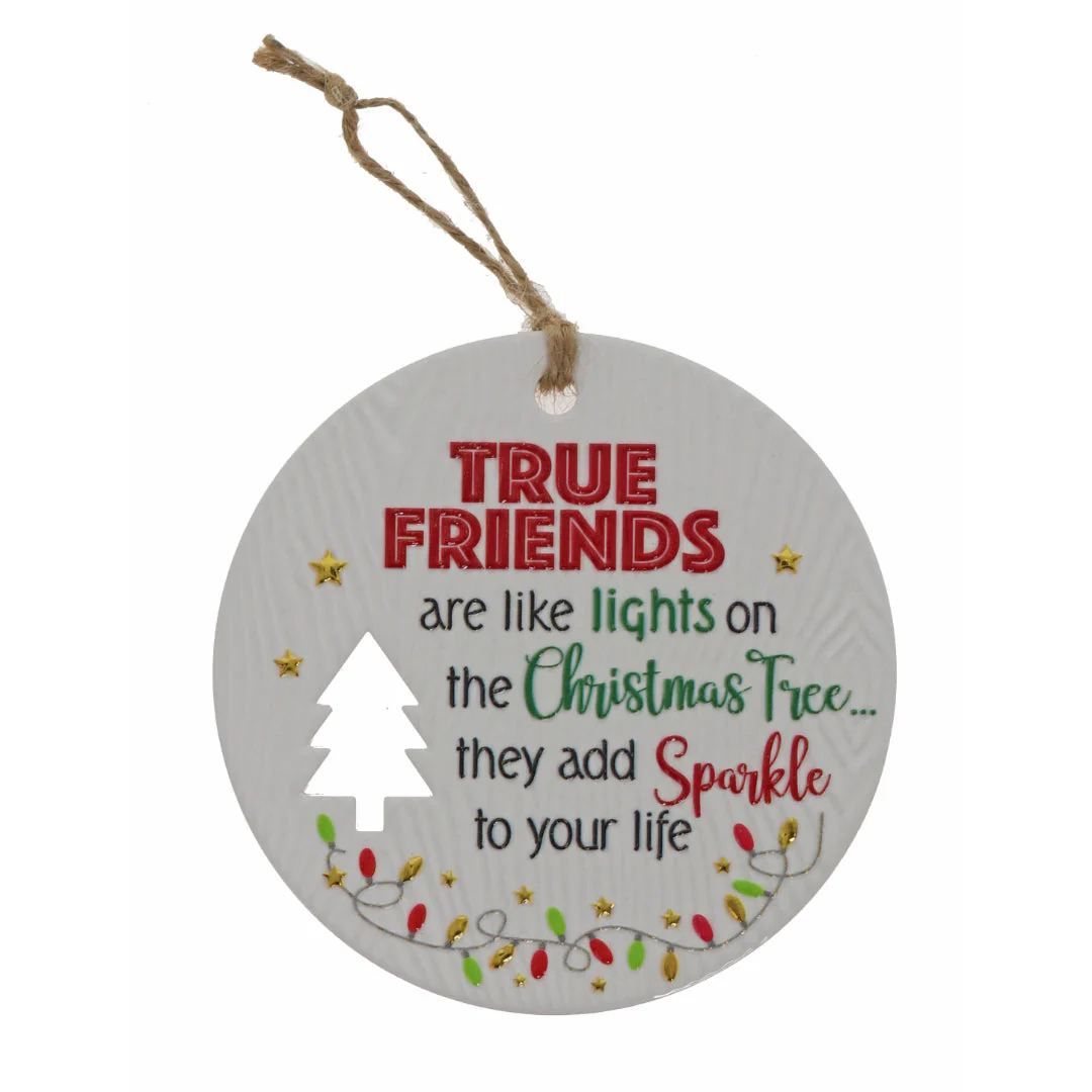 CHRISTMAS PLAQUE TRUE FRIENDS