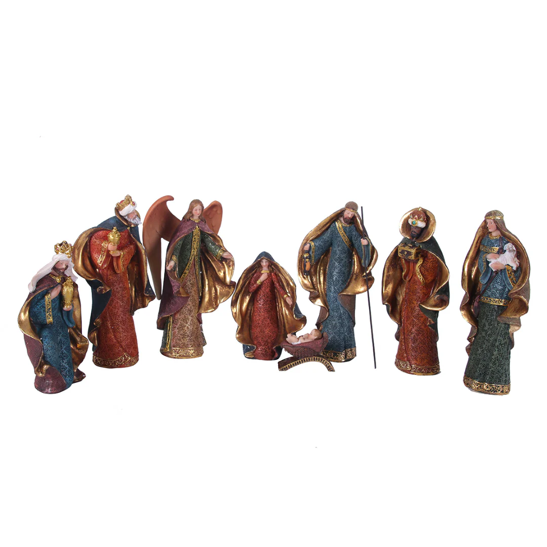 Christmas Polyresin Nativity 20Cm Set of 8