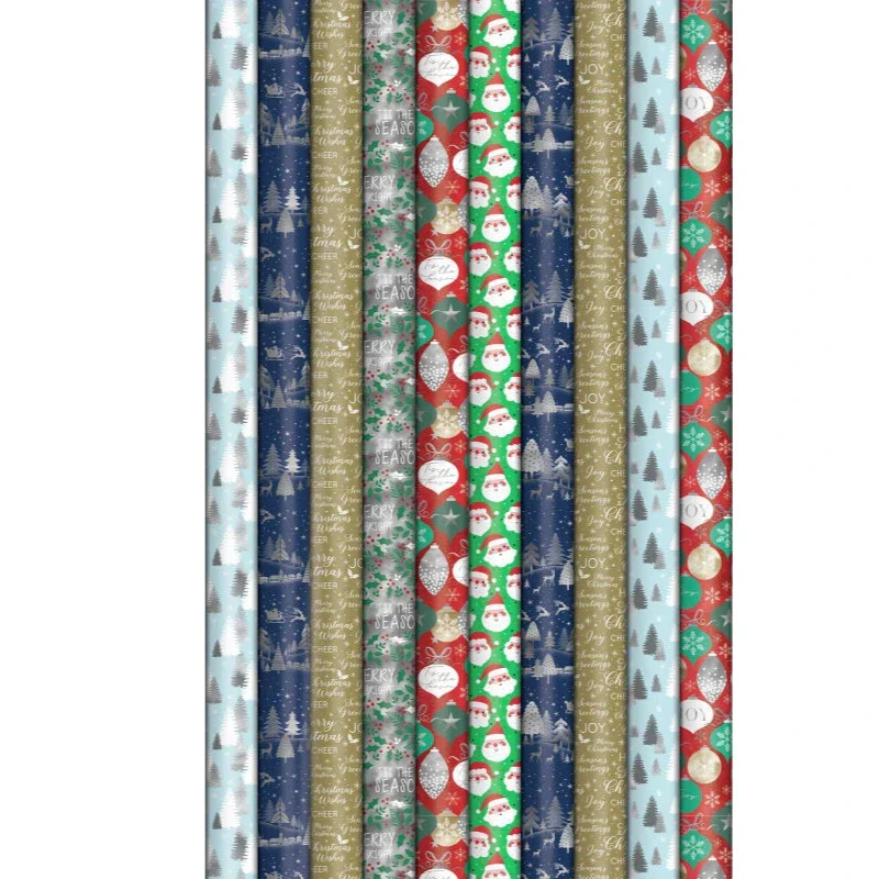 FSC Mix Rollwrap 3mx700mm Christmas Foil Print