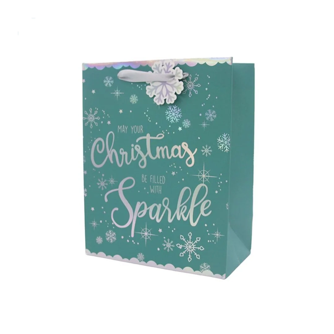 Christmas Sparkle Gift Bag Sml 11.1x13.7x6.2cm 2pk