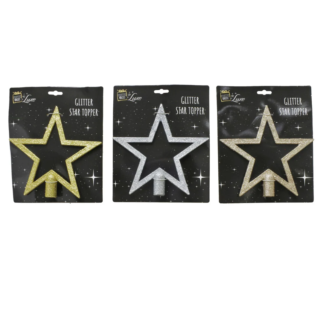 Tree Topper Star 20cm Assorted - Image 2