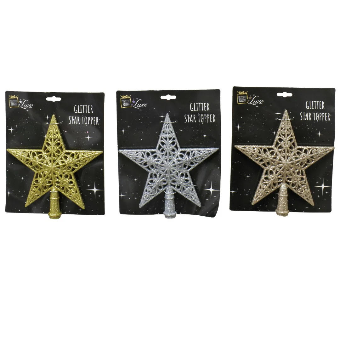 Tree Topper Star 20cm Assorted - Image 4