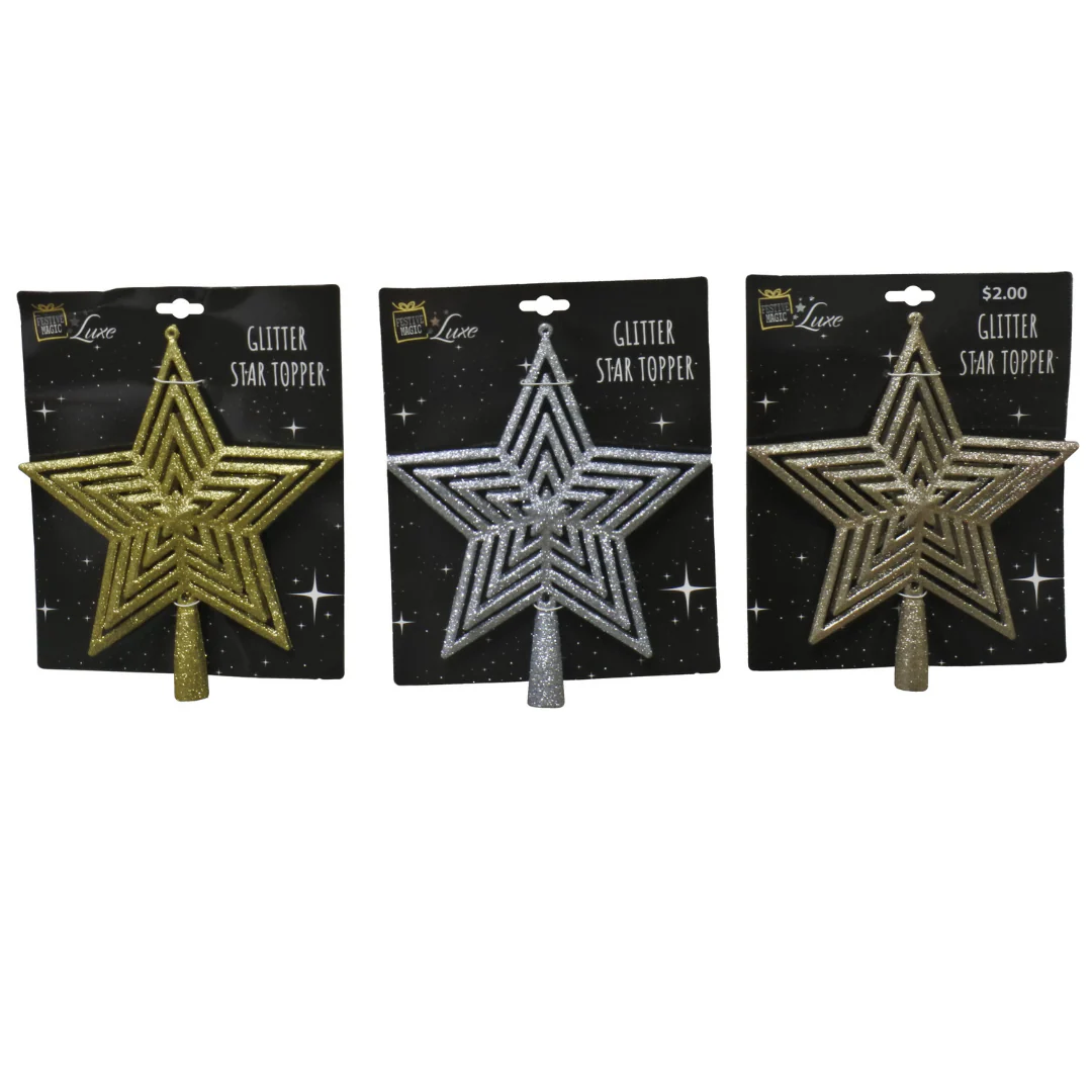 Tree Topper Star 20cm Assorted - Image 5