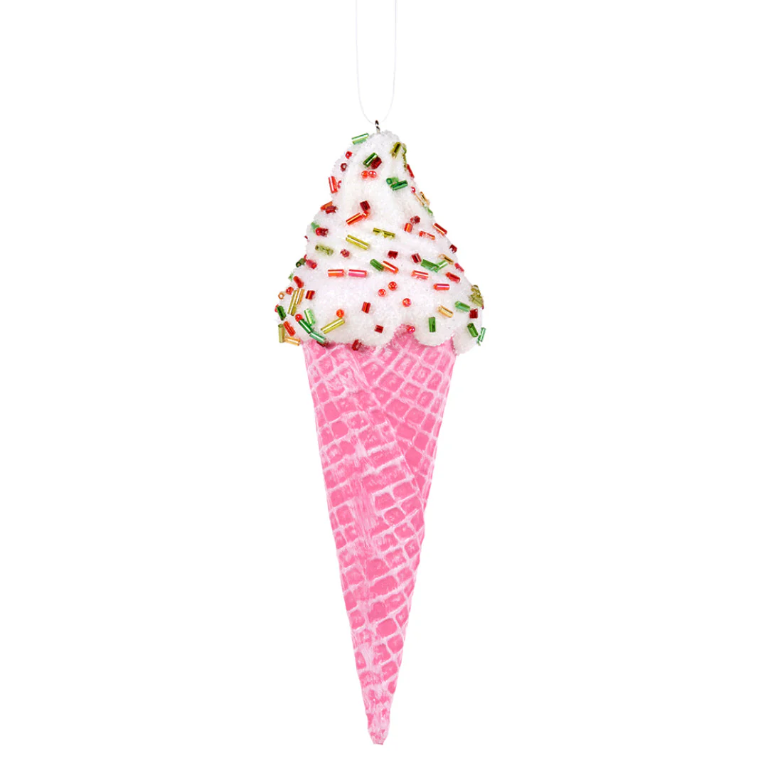 Christmas Tree Deco Pink Ice Cream 17cm