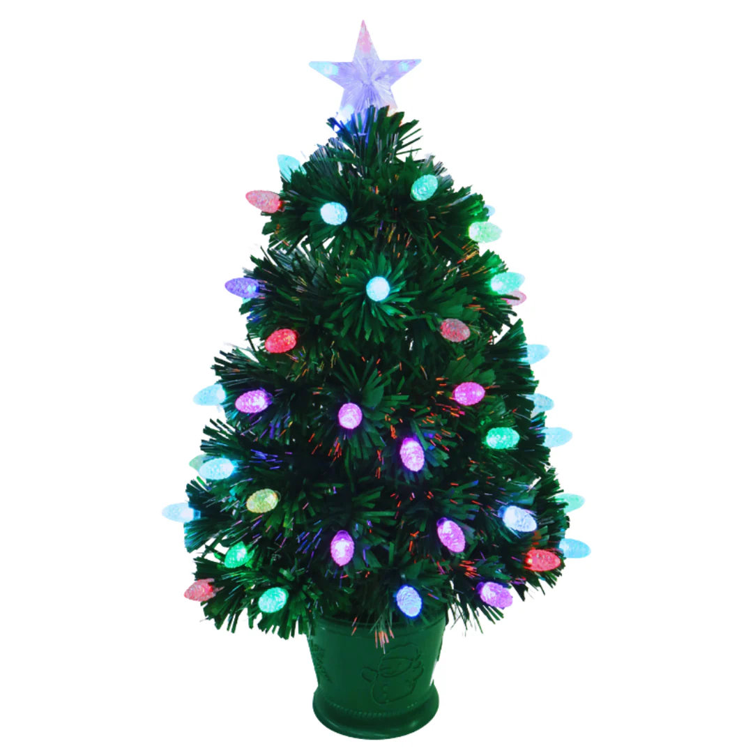 Christmas Tree Fibre Optic in Pot Flash Color Change 60cm - Image 2